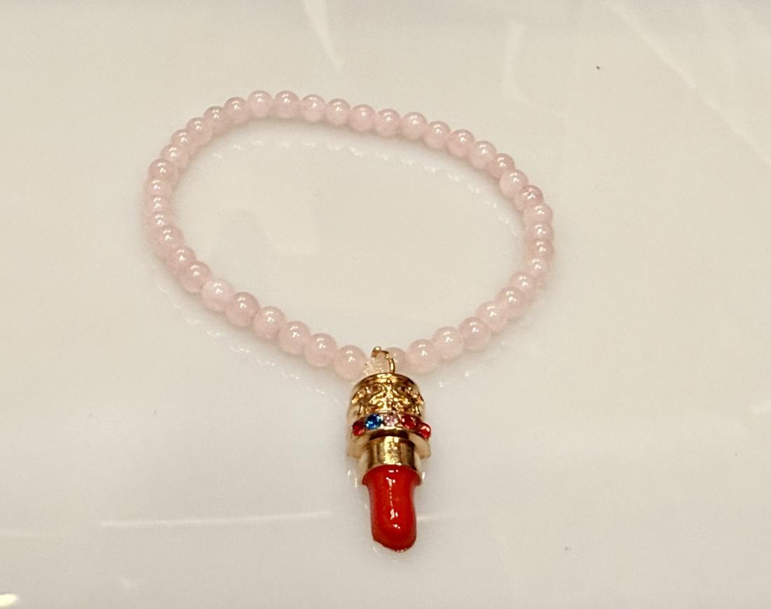 Bracelet “Éclat de Rose & Porte-Bonheur”